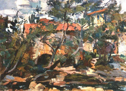 Old mill. 1996. Canvas, oil